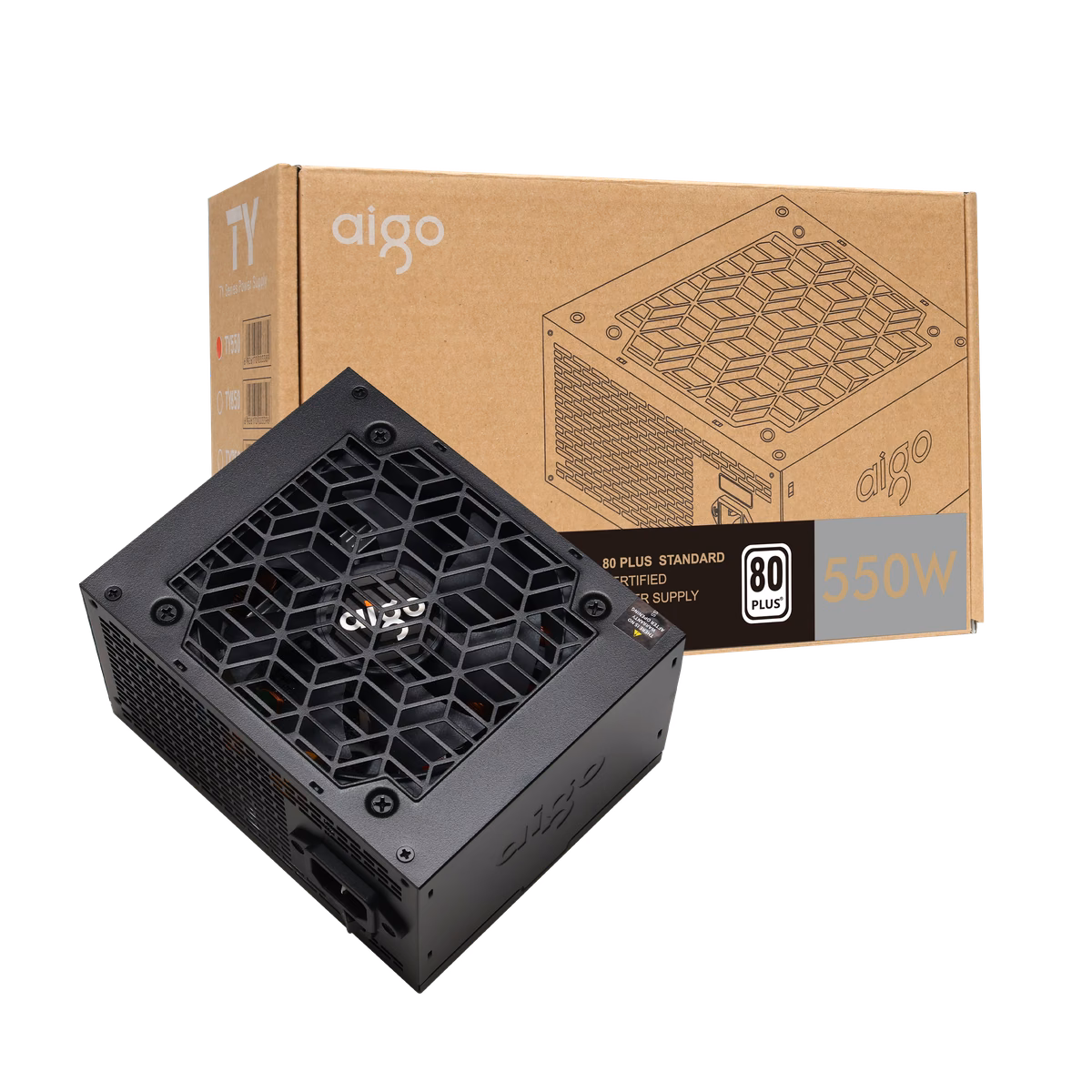 aigo TY550 power supply with retail packaging