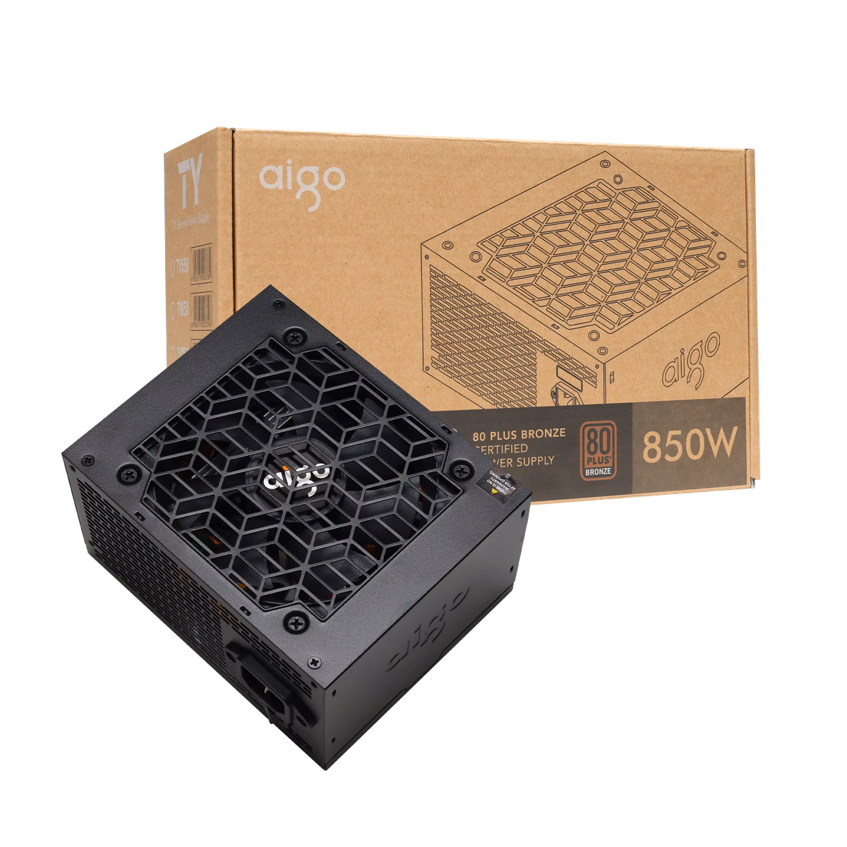 aigo TY850 power supply with retail packaging